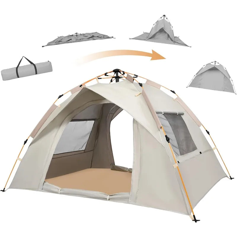 Camping Tent 2-6 Person Pop up Tent 4 Seasons